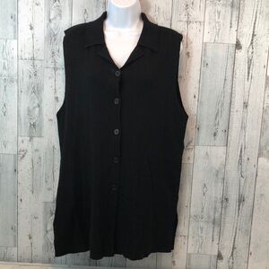 Vintage Yarnworks Sweater Button Up Vest Large